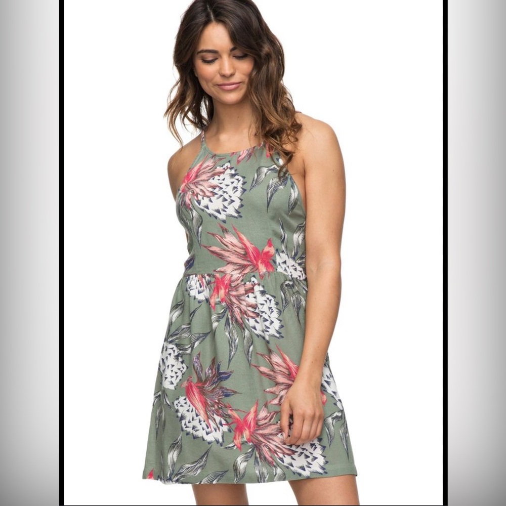 NWT ROXY antelope curves printed dress